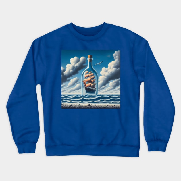 Ship in a bottle Crewneck Sweatshirt by Donkeh23